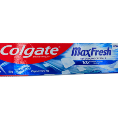 Colgate MaxFresh Toothpaste, Blue Gel Tooth Paste with Menthol for Super Fresh Breath (150 g)